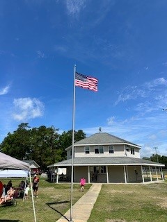 American Flag and Concession Stand