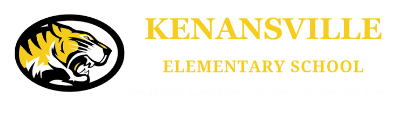 Kenansville Elementary School Logo with a tiger face outline